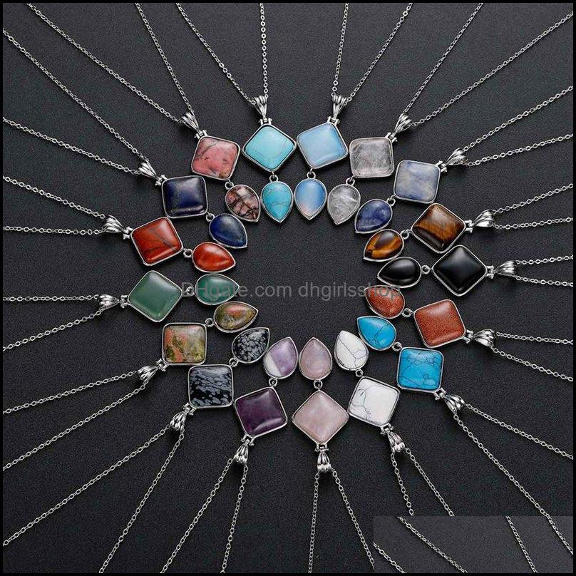 

Pendant Necklaces Pendants Jewelry Qimoshuble Natural Stone Drops Charm Diy Necklace Keychain Men And Dou
