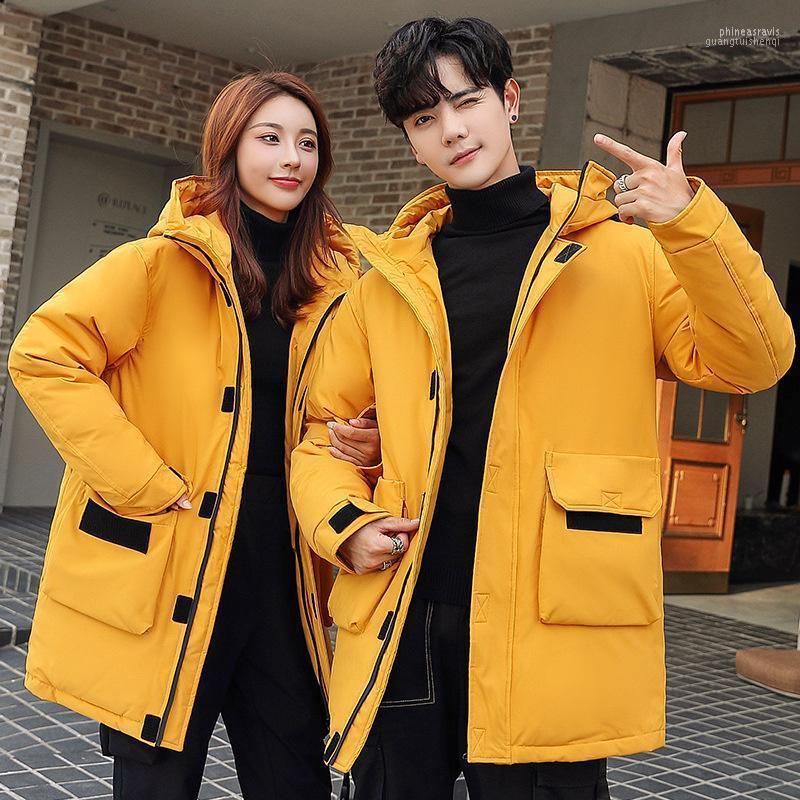 

Men's Down & Parkas Winter White Duck Hooded Jacket Fashion Thick Warm Coats Casual Man Waterproof Jackets Women Men Unisex Phin22, Black