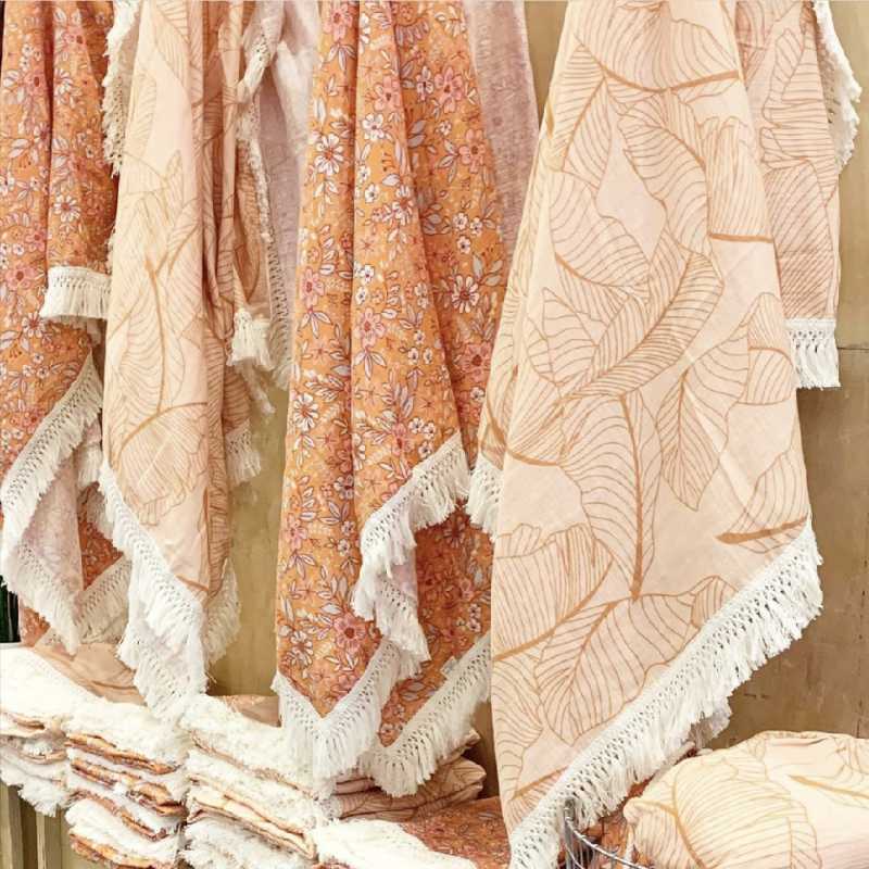 

Blankets & Swaddling Bamboo Cotton Baby Fringed Muslin Swaddles For Born Crib Sheets Pram Floral Blanket Wrap, Random