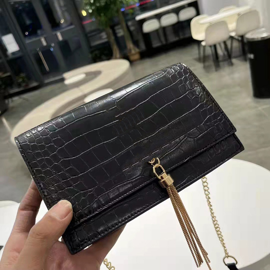 

Women Bag Handbag Fashion Crossbody genuine leather Crocodile pattern High quality chain shoulder bags YB22 Messenger Clutch Cross Body Designer handbags Purse 08, Make up the difference