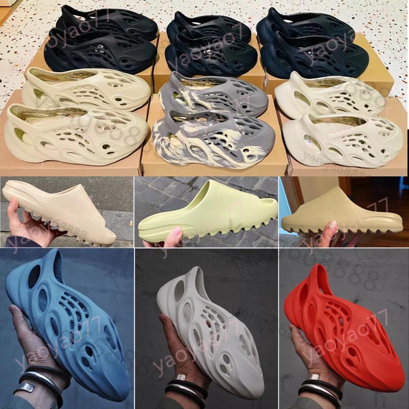 

2022 Designer Fashion Slippers Men Woman slider Vermillion Mineral Blue Pure Sandals Slide Slipper Foam Ochre Bone Resin Clog Desert Ararat runr slides shoes, Box
