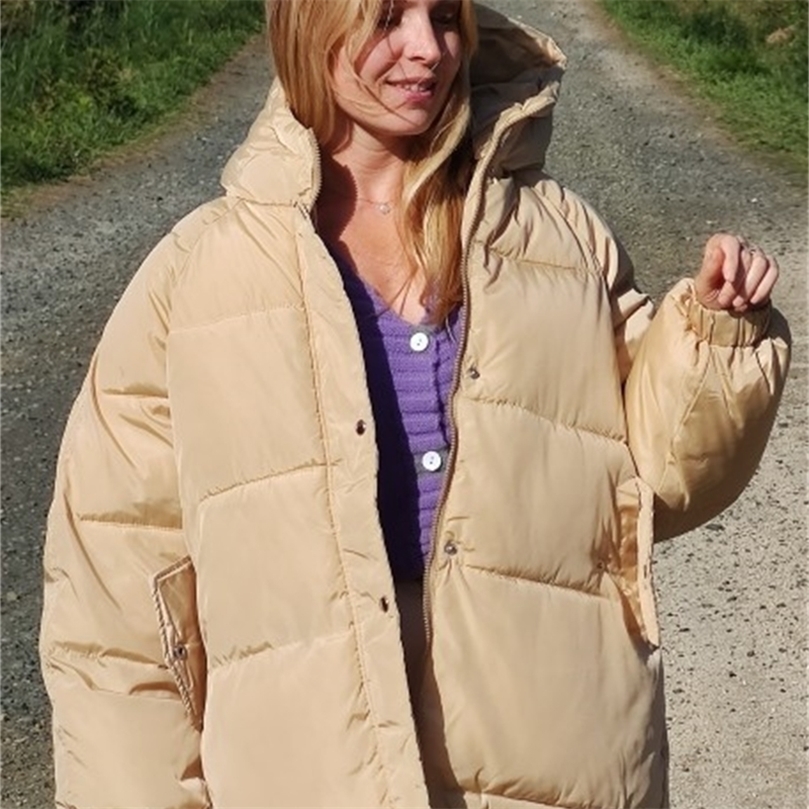 

Winter Fashion Loose Winter Cotton Overcoat Down Jacket Cotton-Padded Clothes Women's Short Style Cotton-Padded Jacket clothes 201127, Blue