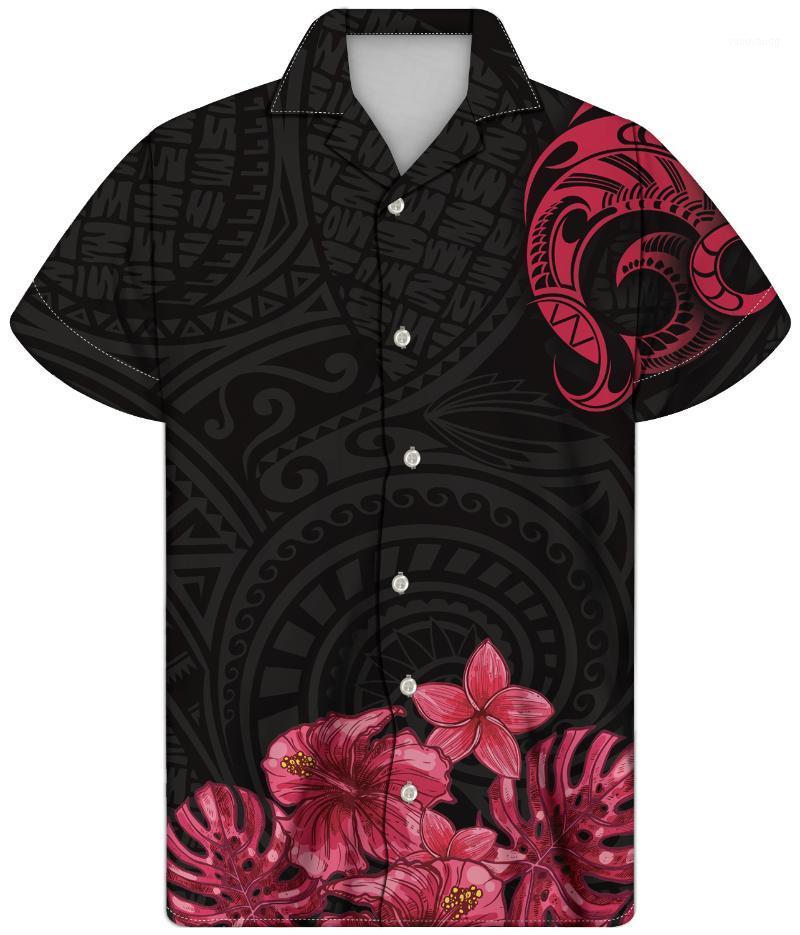 

Men's Casual Shirts Short Sleeve Beach Tops Turn Down Collar Polynesian Floral Loose Shirt Mens Summer Male Clothing Soft Holiday, Ysff00024f16