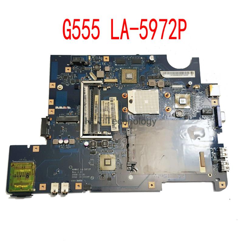 

Motherboards Laptop Motherboard For Lenovo G555 NAWA2 LA-5972P Non-integrated Graphics Card DDR2 100% Tested