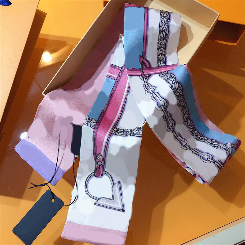 

Luxury Designer Silk Classic Designer Handbag Scarf Headbands Women Letter Flower Silk Scraves Bandeaux Bag Hair BANDEAU 8x120cm