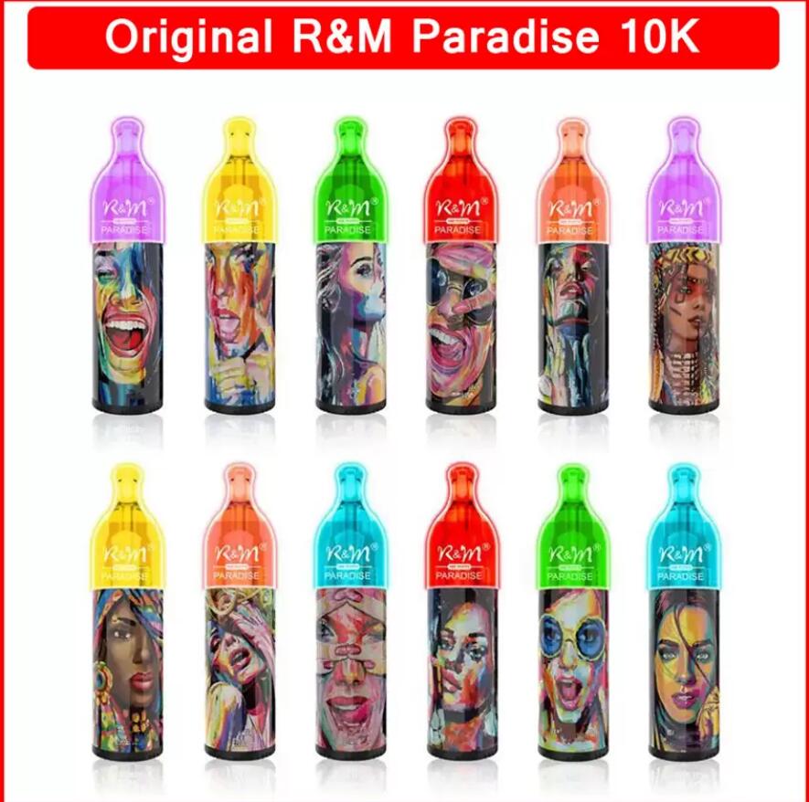 

Original R&M Paradise 10K Puffs Cloud Beast Disposable E cigarette Vape Pen 17ml Prefilled 5% Cartridge Pod Device rechargeable Battey Airflow Control vapes PK ENERGY