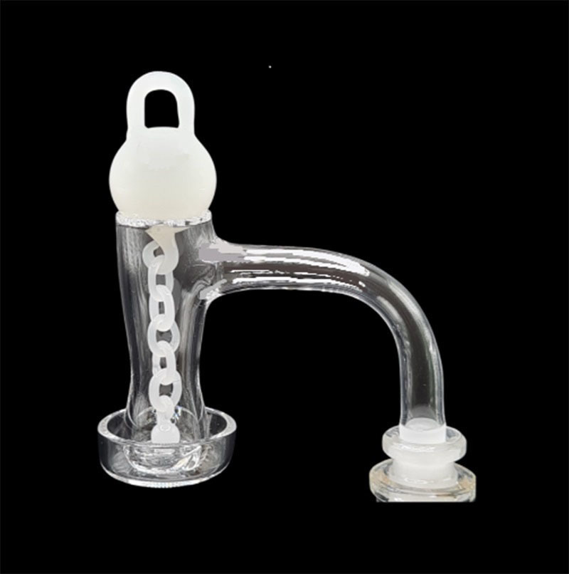 

Quartz Banger Accessories Full Weld Beveled Edge Smoking Terp Slurper with Unique Glass Marble Chains Cap 20mmOD 10mm 14mm 18mm Nails For Dab Rigs Water Bongs