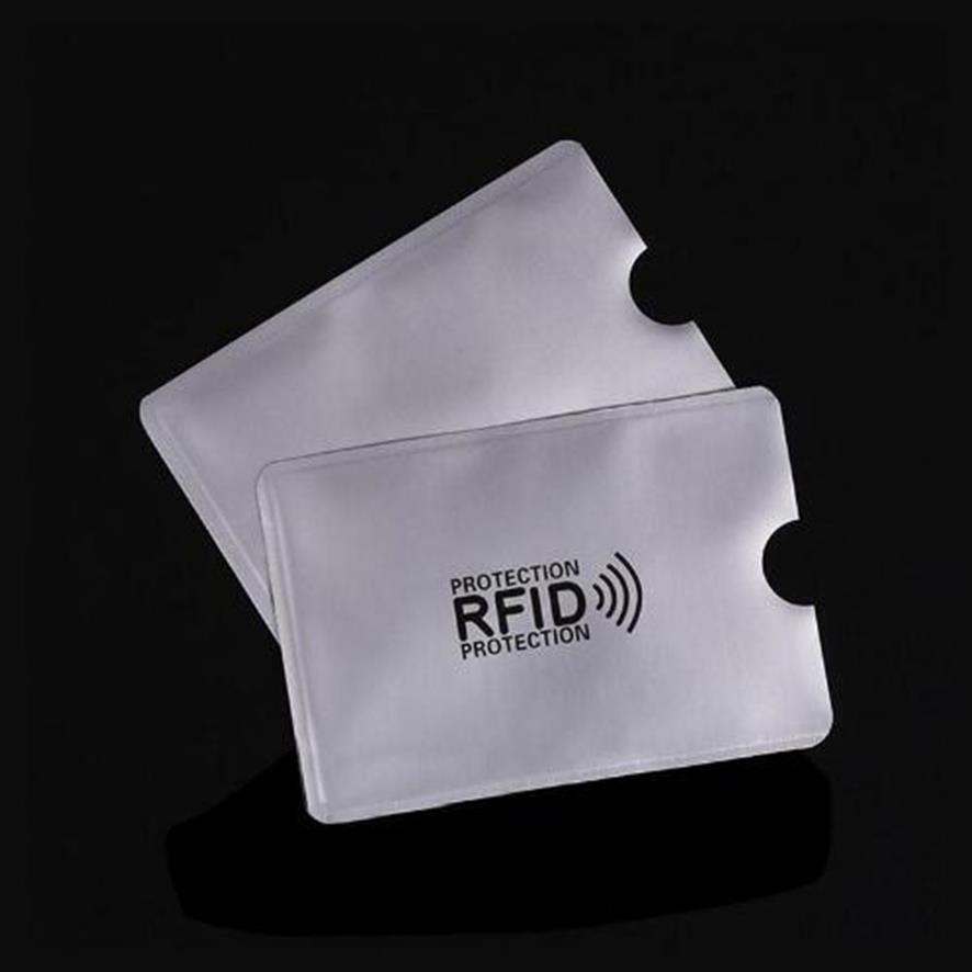 

Aluminum Foil Anti-scan RFID Shielding Blocking Sleeves Secure Magnetic ID IC Credit Card Holder NFC ATM Contactless Identity Lock257l