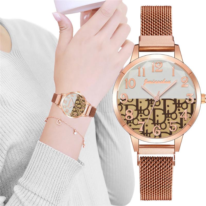 

Wristwatches 100pcs/Lot S Women's Watches Wholesale Magnetic Clock Fashion Wild Lady Contrast Color WristwatchesWristwatches WristwatchW, Red