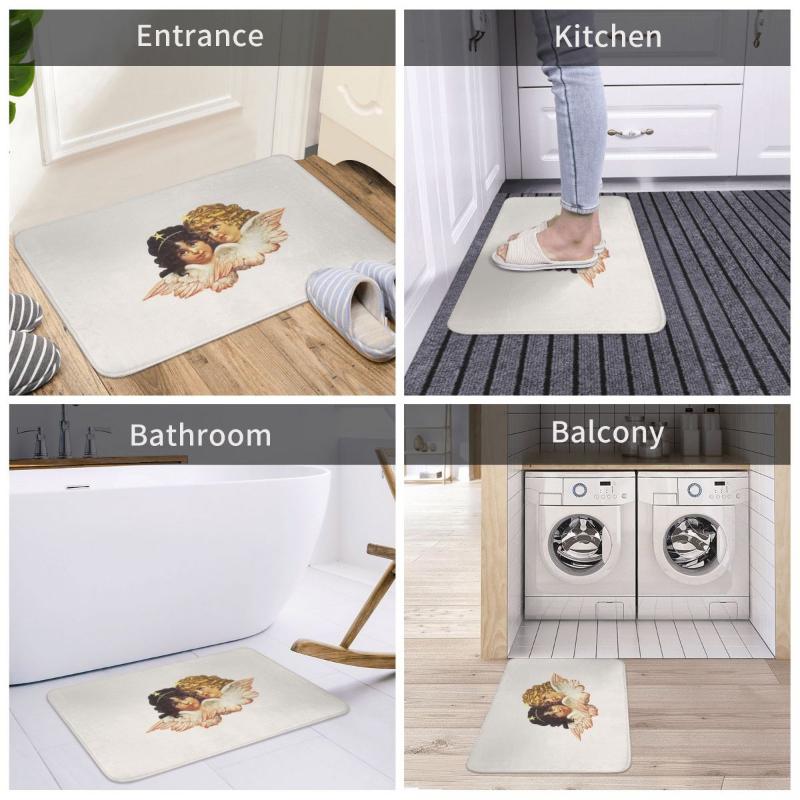 

Carpets Bath Mat Fiorucci Cherubs Decor 3D Rug Carpet Doormat Non-slip Entrance Living Room Home Kitchen Absorbent Bedroom BalconyCarpets, As picture color