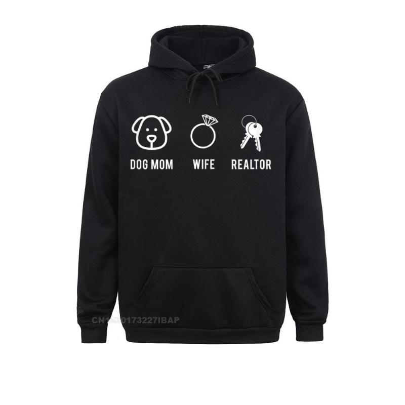 

Men' Hoodies & Sweatshirts Cute Real Estate For Women Dog Mom Wife Realtor Hoodie Personalized Men Beach Sportswears High Quality, Black
