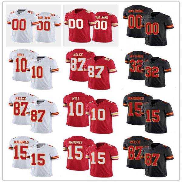 

Custom 20 Justin Reid 9 JuJu Smith-Schuster 15 Patrick Mahomes 87 Travis Kelce 10 Tyreek Hill 25 Clyde Edwards-Helaire 76 Laurent Duvernay-Tardif Football Jersey, Colour
