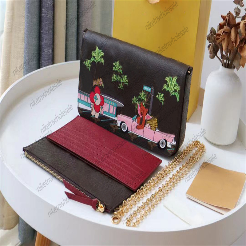 

Fashion Bag Pochette Tote Designer Leather Handbags Bear Print Shoulder Bags Messenger M80859, ##