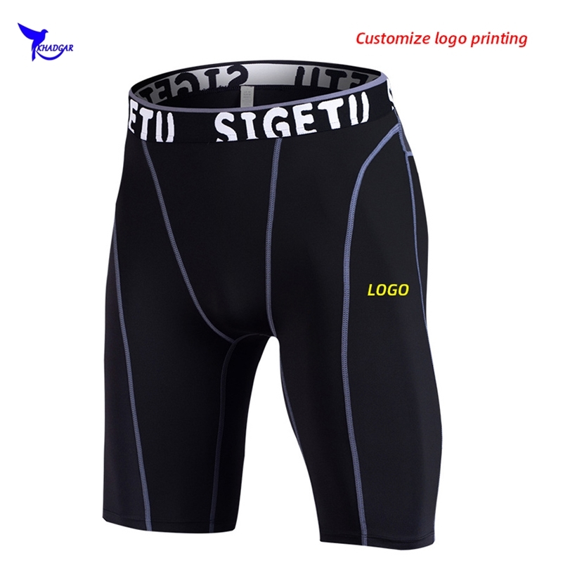 

Plus Size 5-6XL Men Quick Dry Compression Running Tights Breathable Gym Fitness Short Pants Elastic Base Layer Sportswear Custom 220613, Black