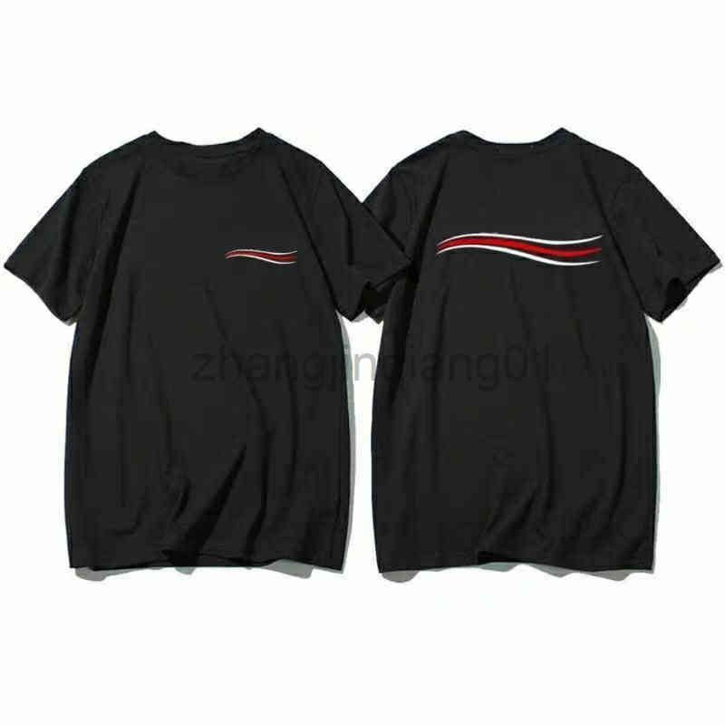 Designer Balanciagas T Shirt Hommes Et Femmes D'été Coton Marque De Mode Court Lâche Vintage Surdimensionné Luxe Sweat Col Rond Balenciga Tee