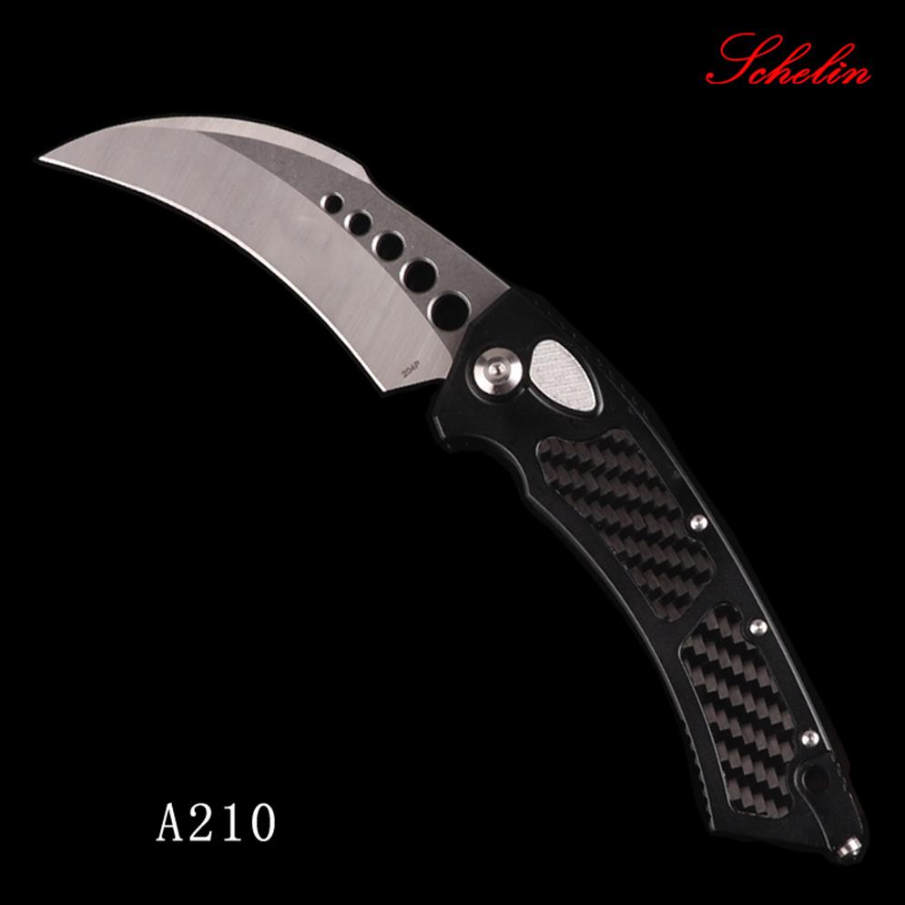 

166-10 Hawk AUTO knife Tactical pocket utx knives aluminum handle folding New Year gift Christmas presents wallet231M