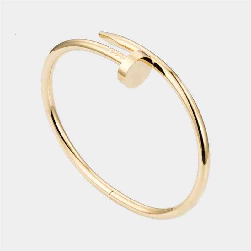 

Nail Bracelet Designer Bracelets luxury jewelry For women Bangle Fashion Accessories Titanium steel Alloy Gold-Plated Craft Never 310n