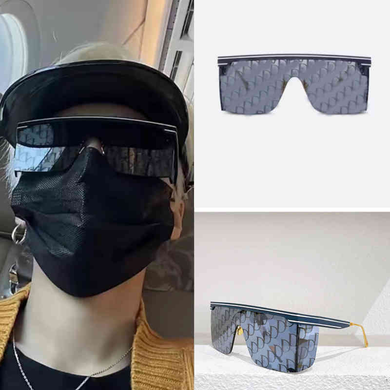 Lunettes de soleil D Family Fashion's Fashion Men's Version Coréenne Star Goggles avec des lunettes de soleil de style Western Stry Western sur l