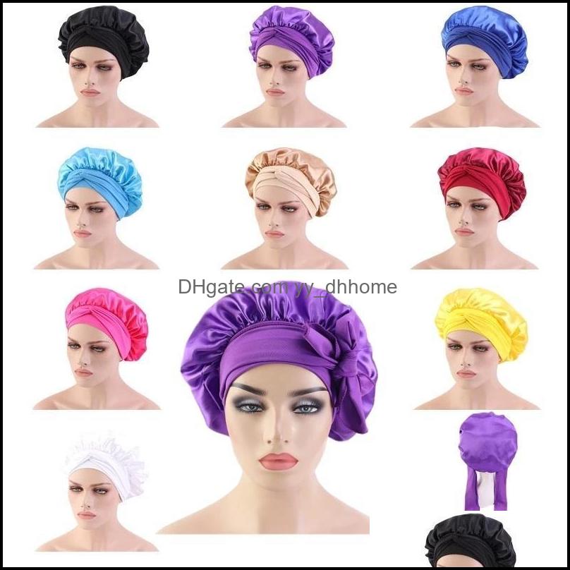 Bonnet / Skl Caps Chapeaux Chapeaux Foulards Gants Accessoires De Mode Casual Dames Chapeaux Grande Taille Dôme Couleur Unie Bonnet De Nuit Strea