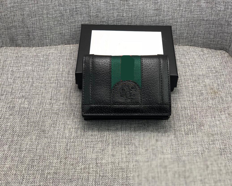 

Good Quality Leather Unisex Wallet Luxury Brand Metal Letter Stripe Stitching Flip Wallets Large Capacity Women Storage Coin Purses Clutch Bag Card Holders, Black