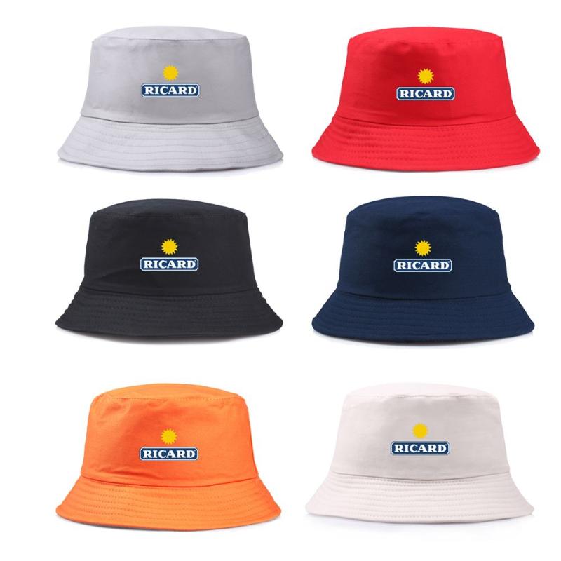 

Berets Summer RICARD Bucket Hats Man Women Cotton Fisherman Caps Teen Outdoor Sport Fishing Hat Girl Boy Bob Panama HatBerets, Athletic gray