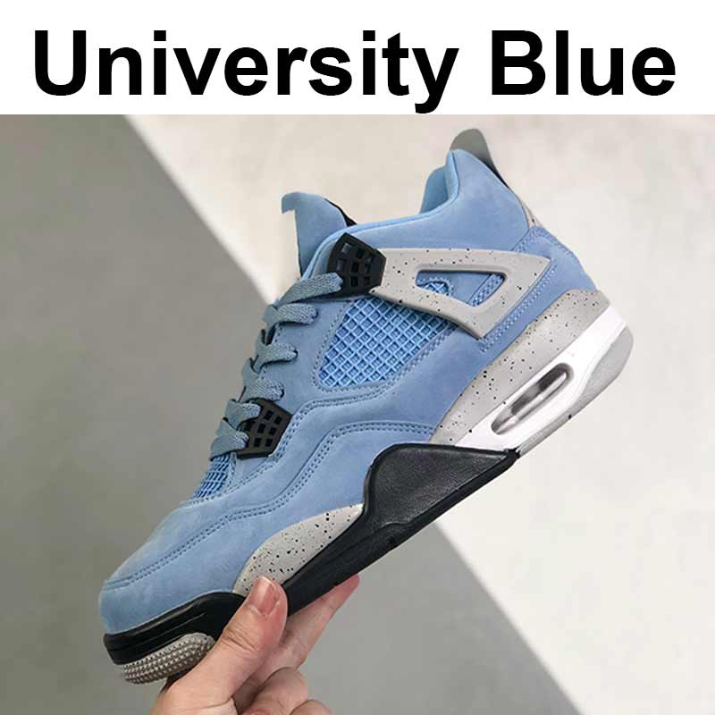 

University Blue Jumpman 4 Top Quality Men 4 4s Basketball Shoes LKSS4045 Cement Black Cat Infrared Sports Women Sneakers Trainers, Socks