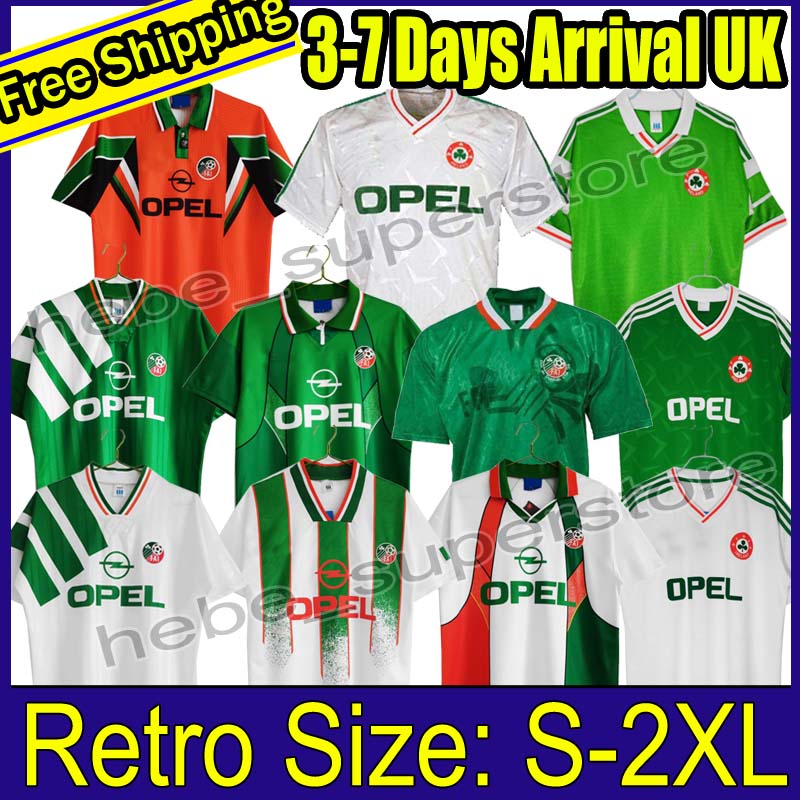 

Ireland RETRO soccer jerseys TOP Thailand 1990 1992 1994 94 96 vintage football shirt Northern National Team 90 93 World cup green white 001, 90-92 home