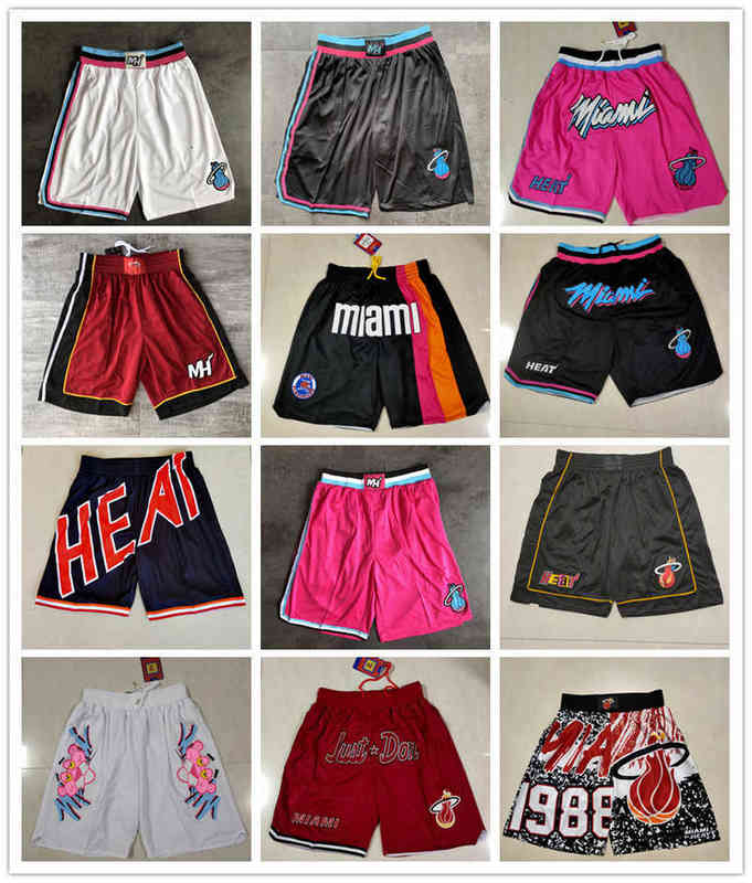 

Miami''Heat''men Throwback Basketball Shorts pocketNNX4, Color