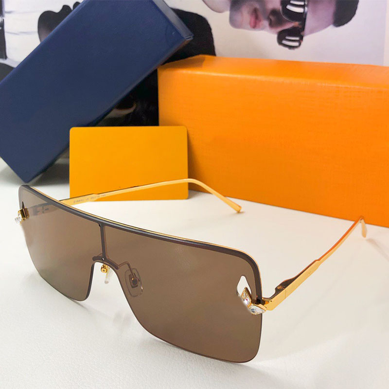 Forme de masque carré Lunettes de soleil cristal Fleurs Star Ligh Summer Z1645U HOMMES femmes Veil series lunettes de créateurs protection UV Met