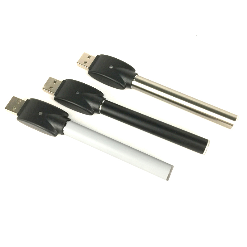 

MOQ 10pcs 350mah Battery Disposable extract Oil Cartridge auto vape Pen M3 510 thread no button Battery fit Th205 G5 Glo extracts atomizer with USB charger