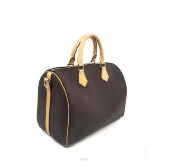 

2021 designers Women Speedy print letter Leather Messenger Travel bag Fashion luxurys Crossbody bags Shoulder Bags Lady Tote handbags 30 cm, Make difference