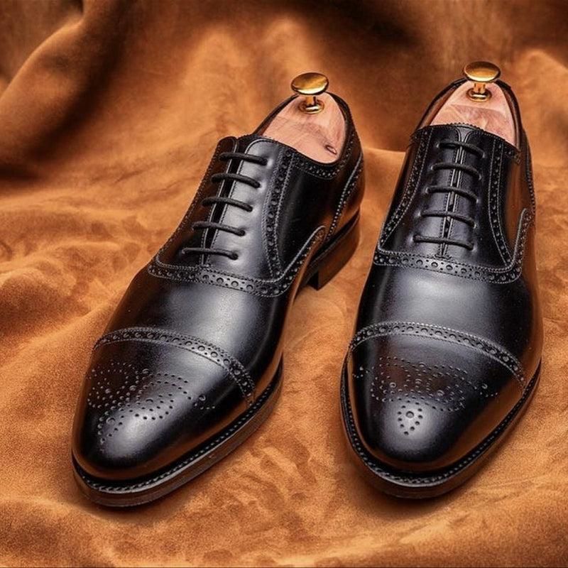 

Brogue Shoes Men PU Leather Square Toe Casual Fashion Black Classic Trend Hollow Carved British Lace Up Business Dress Shoes CP179, Clear