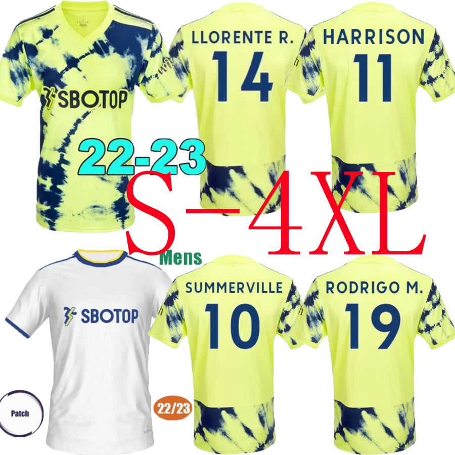 

S-4XL 22 23 BAMFORD away Soccer Jerseys RAPHINHA HARRISON yellow Shirt 2022 2023 Leeds Unitedes JAMES MESLIER player fans Uniforms Men goalkeeper football shirt, White