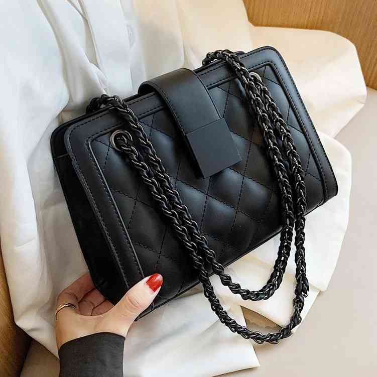 Brand Chain Designer Ladies Handbag Small Pu Leather Crossbody Sac à bandoulière Dames Mands à main