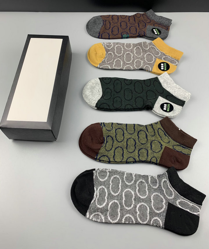 Chaussettes pour hommes dames Couple luxe coton chaussettes classique créateur de mode Alphabet confortable 5 paires haute qualité rue Hip Hop