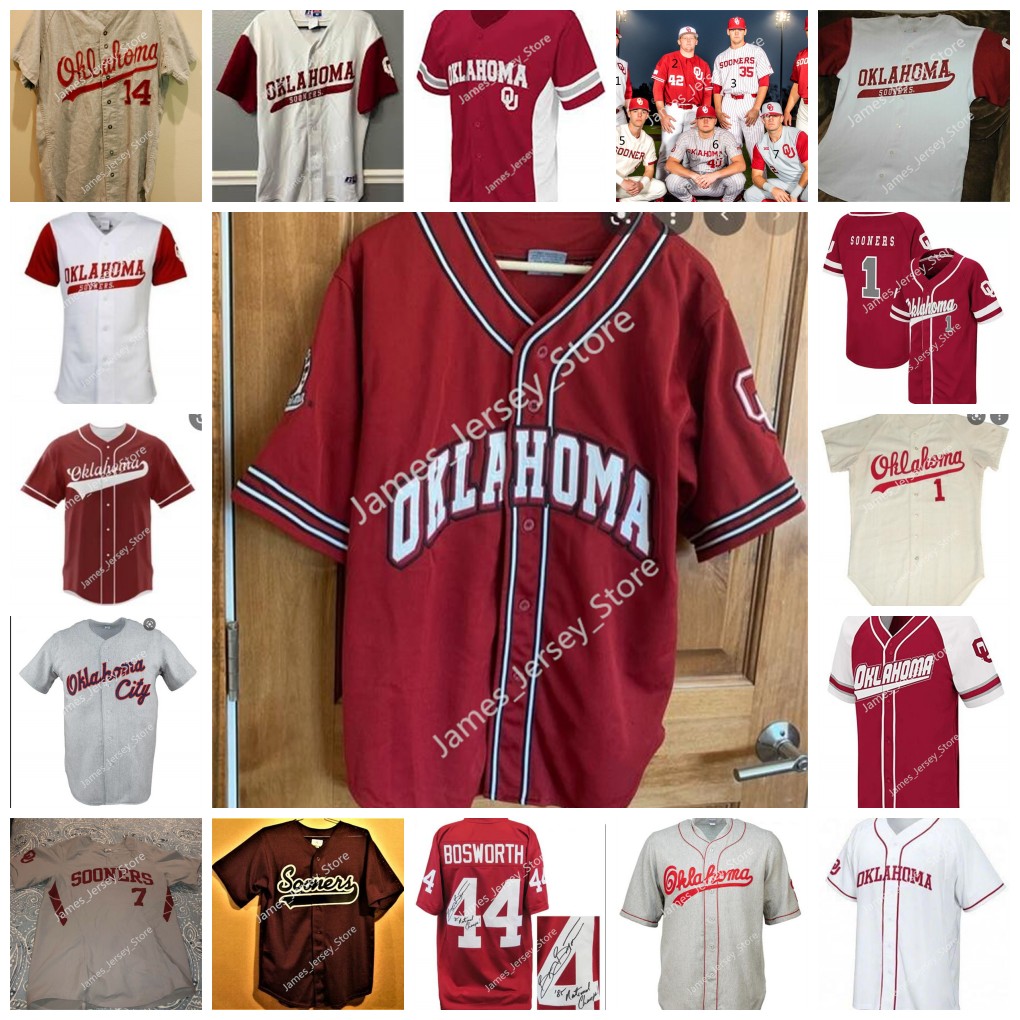 

Oklahoma OU Stitched College Baseball Jersey Brandon Zaragoza Nathan Wiles 24 Cade Cavalli 12 Brylie Ware Levi Prater Mark Redman Jason Bartlett Greg Dobbs Baseball, 15