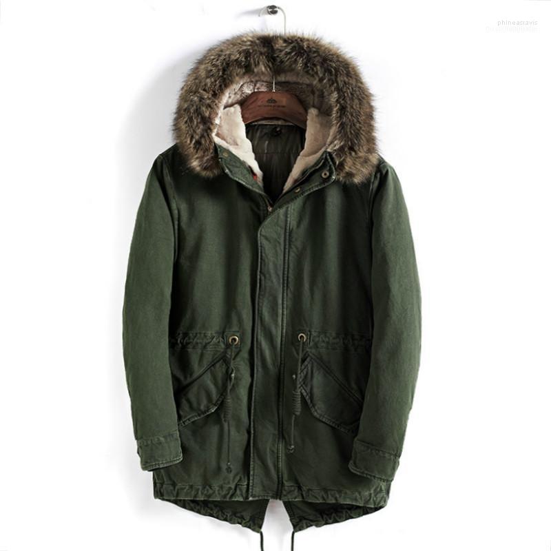 

Free Men Jackets And Coats Warm Thick Clothes Man Winter Jacket Detachable Fleece Lining Mens Clothing Coat 818361 Phin22, Olive