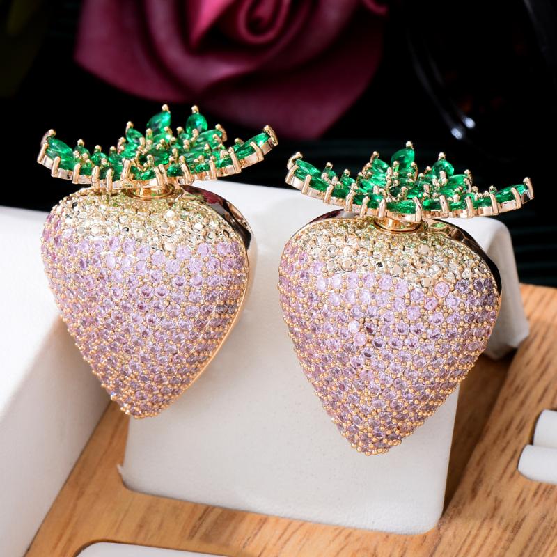 

Dangle & Chandelier Big Bold Starberry Design Earrings For Women Wedding Party Dubai Bridal Jewelry Boucle D'oreille Femme GiftDangle Da