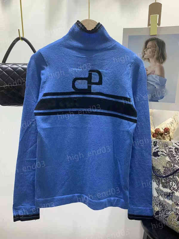 Designer Womens Sweaters D..R Turtleneck Fashion Brand Letter Logo Print Long-sleeved Sweater Luxury Tops Women Clothing Apparel