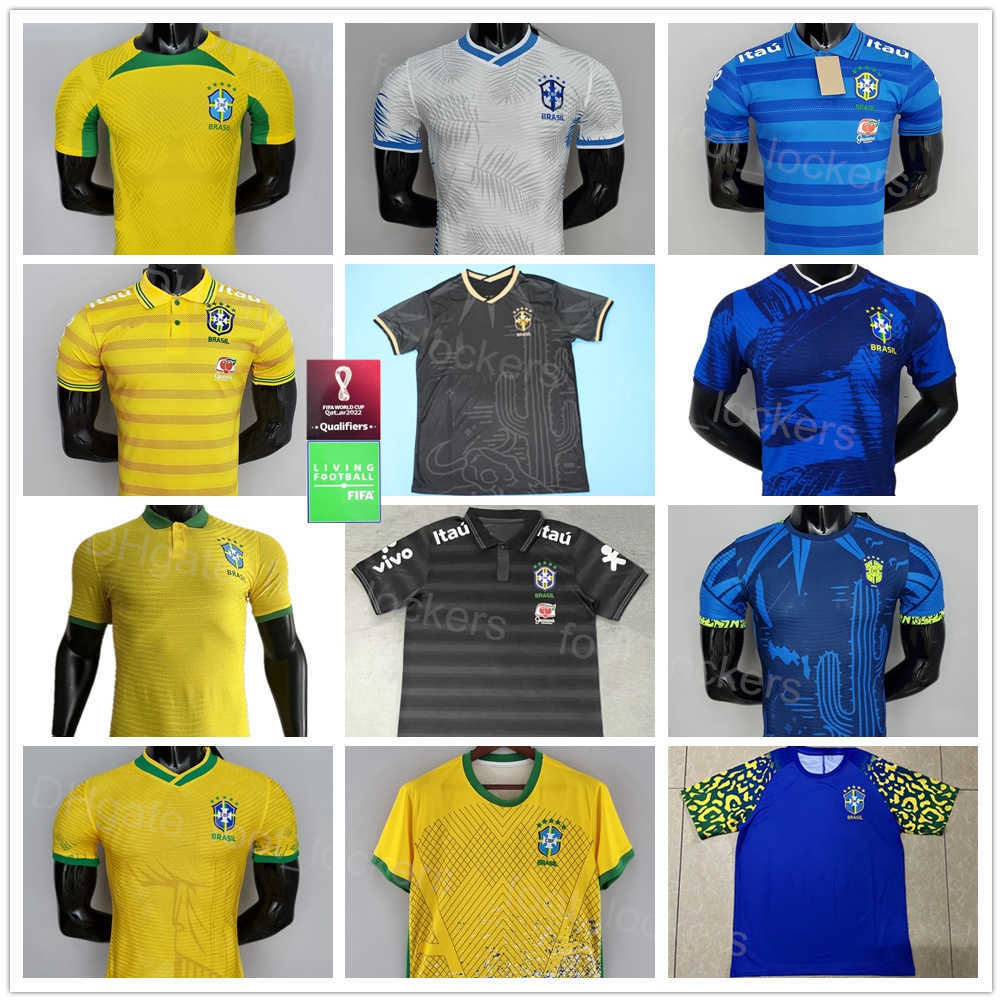 

World Cup 2022 Qatar Brasil Soccer 13 DANI ALVES Jerseys Everton Ribeiro Roberto Firmino Gabriel Jesus CASEMIRO Vinicius Junior ANTONY ALISSON Football Shirt Kits, Yellow