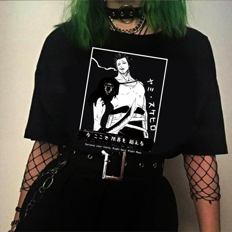 

Men's T-Shirts Black Clover Printed T Shirt Anime Yami Sukehiro Short Sleeve Tops