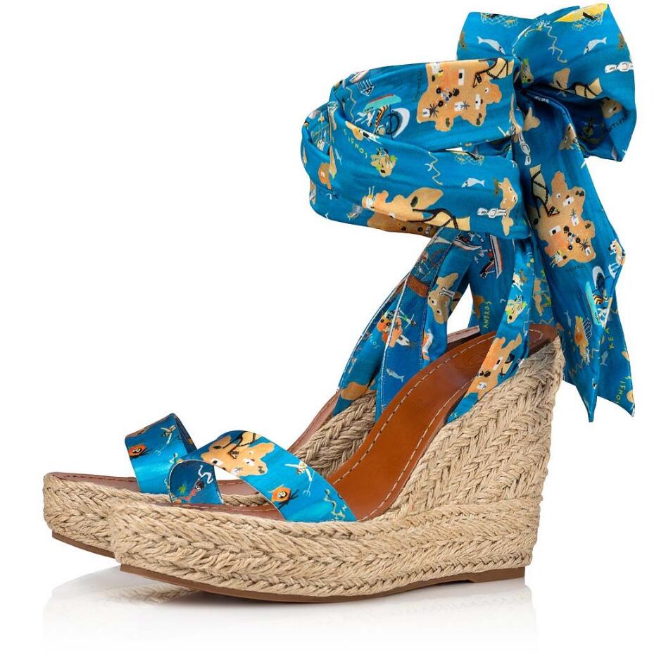 Sexy Summer Monica du désert Sandales Chaussures Femmes Red Bottms Pumps Sangle de cheville Sandalias Open Toe Espadrilles Helges Lady High Heels