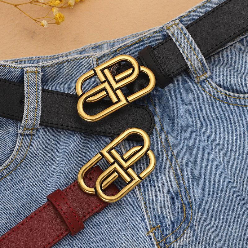 

Belts Fashion Versatile Belt Women's Pants Simple Youth Student Waist Cover, White