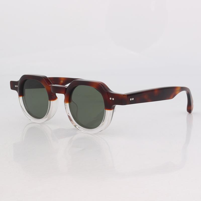 

Sunglasses Round Brown Tortoiseshell Acetate Men Vintage SunglassesSunglasses