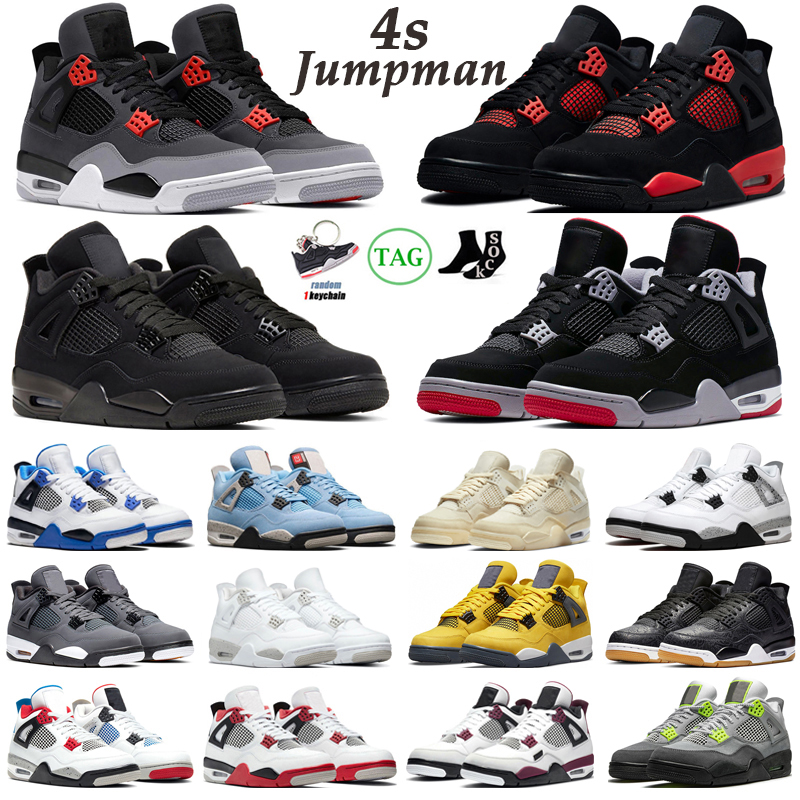 

Basketball Shoes 4s Men Women Jumpman 4 Red Thunder White Oreo University Blue Black Cat Pure Money Bred Sail Infrared Mens Trainers Sp Soim, #6