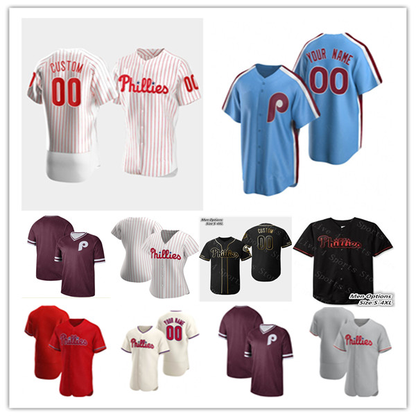 

Men Women Youth Mike Schmidt Jersey Harper Zack Wheeler Rhys Hoskins Aaron Nola Scott Kingery JT Realmuto Chase Utley Pete Rose McCutchen, 2020 women red