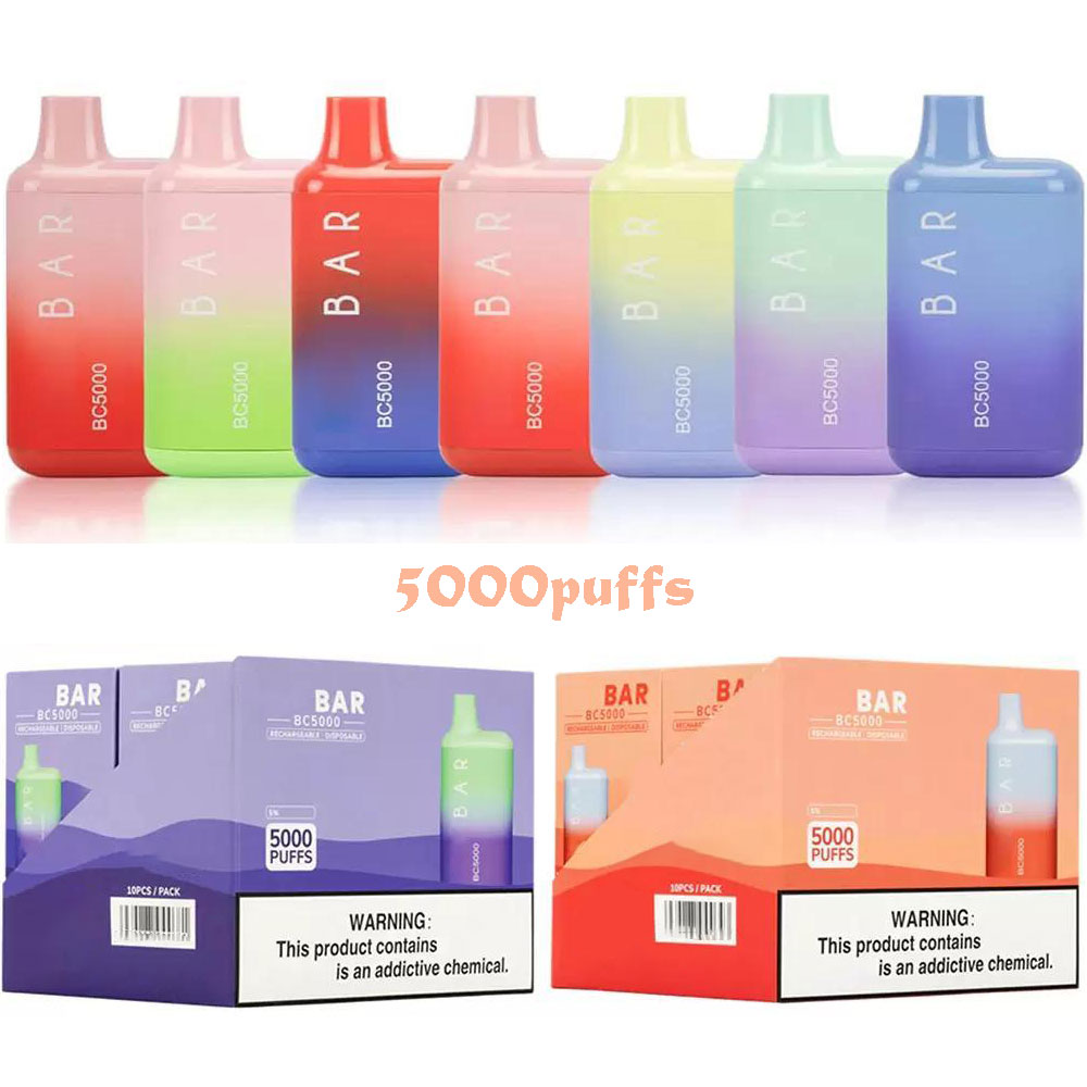 

EF BC5000 Disposable vape e cigarette 5000Puffs Prefilled Pod Rechargeable elfbar wholesale