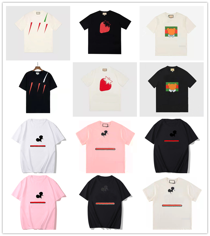 

Mens Summer Designers T Shirts Womens Cotton Fashion Tees Letter Printing Short Sleeve Unisex Tee cozy Luxurys Casual Tops Clothes T-shirts Asian size S- M-06, Pink-mouse-stand