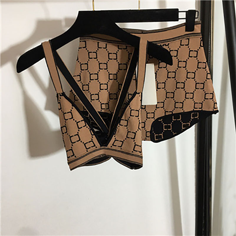 

Fashion Letter Jacquard Women Bikini Set Textile High Waist Designers Swimsuit Backless Letter Beach Vest, As pic