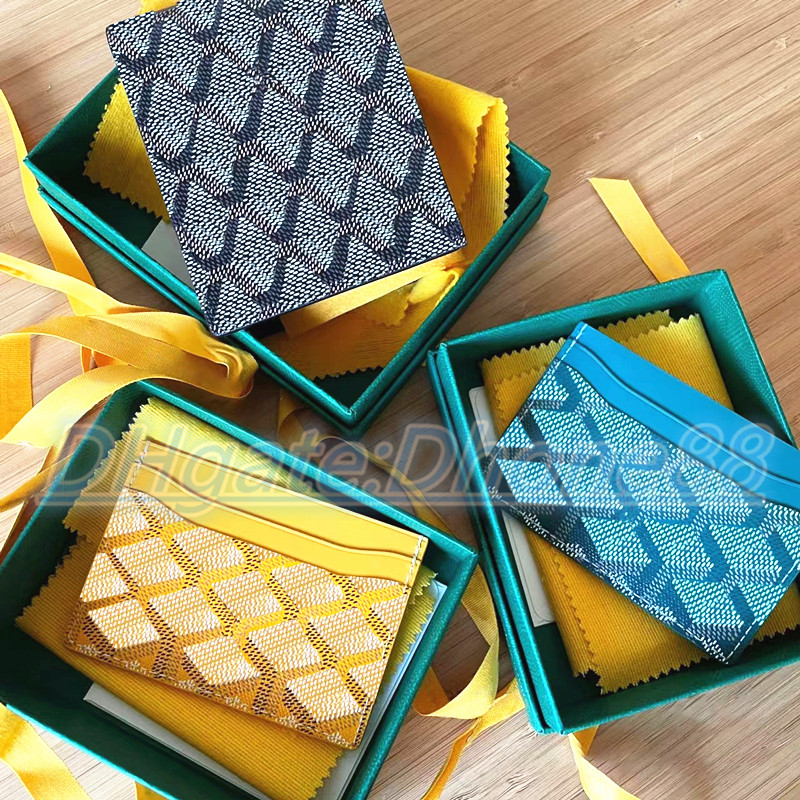 

New style designer card holder mens wallet key pouch famous womens passport coin purse wholesale wallet leather gy Mini canvas luxury printing retro fashion holders, Carton